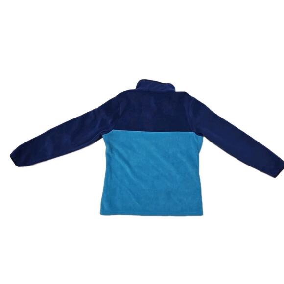 Columbia Fleece Jacket Women SZ L Blue Snap Button Pullover Long Sleeve Outdoor - Picture 4 of 5